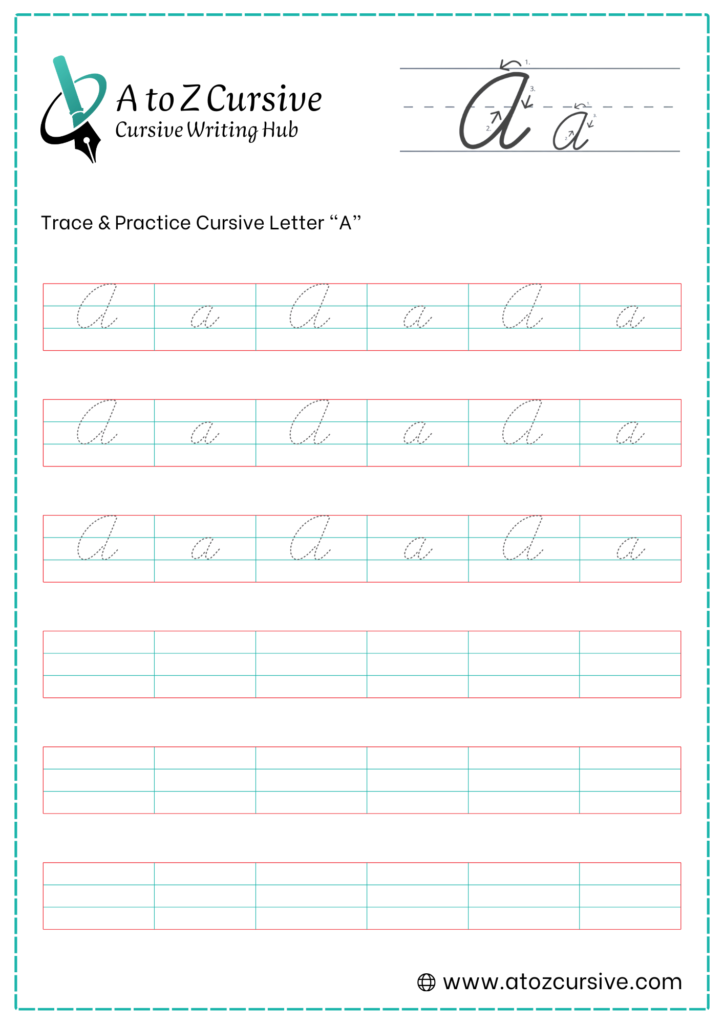 Uppercase Cursive A
